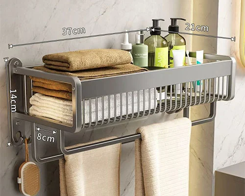Metal Bath Organizer Rack Declares War on Clutter