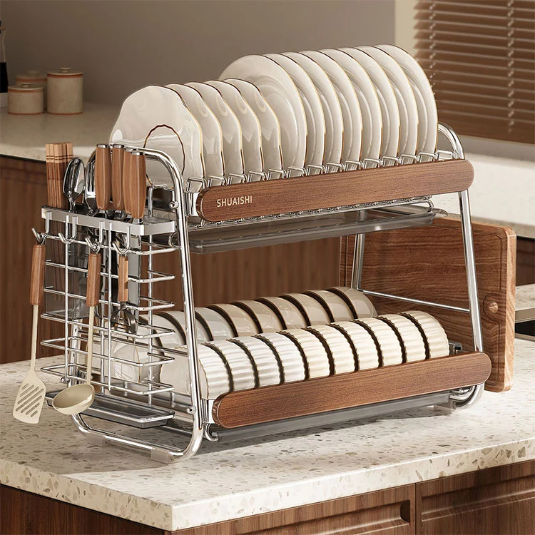 Why Does a Double-Tier Dish Rack Redefine Modern Kitchen Organization?
