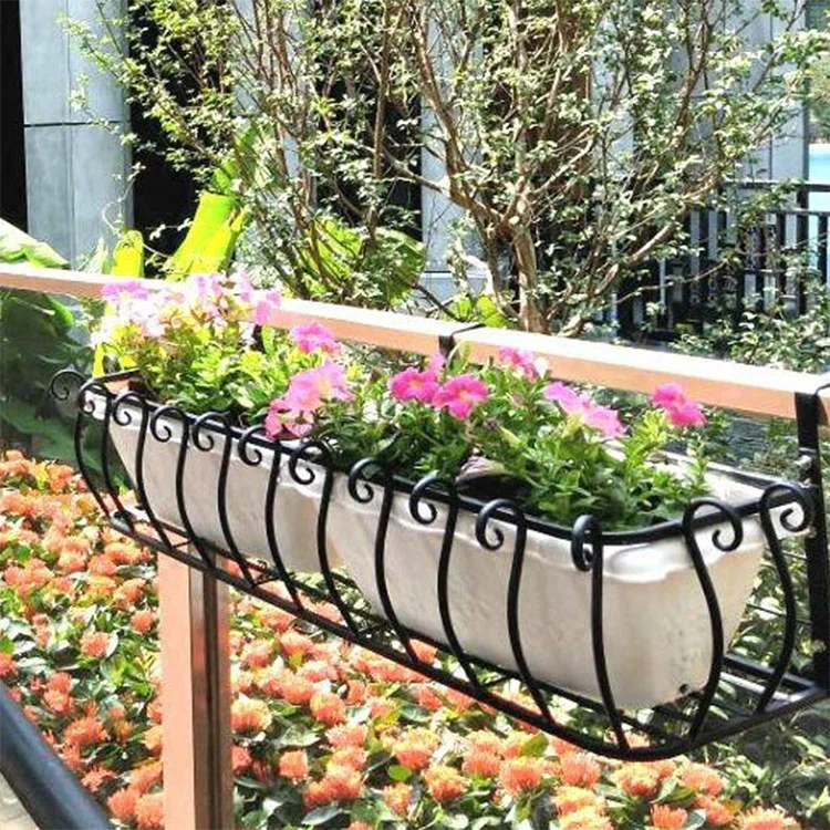 Balcony Weatherproof Iron Flower Pot Stand