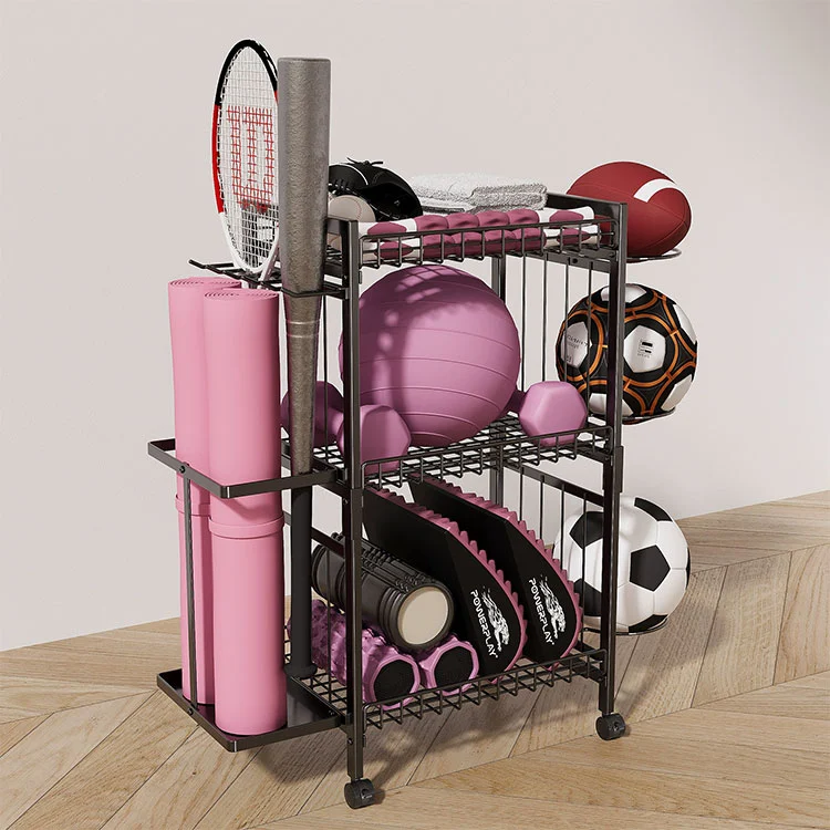 Floor Standing Metal Yoga Mat Storage Rack