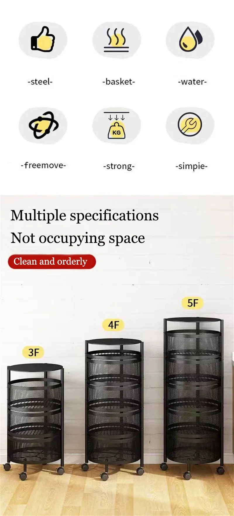 Rotating Multi Layer Storage Rack