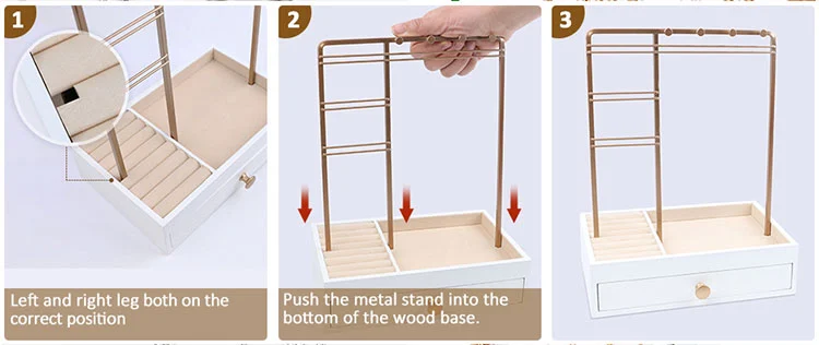 Desktop Metal Personal Jewelry Storage Rack