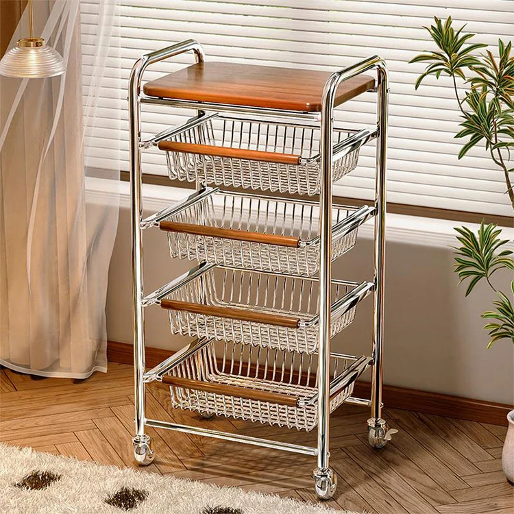 Multi-layer Metal Storage Trolley